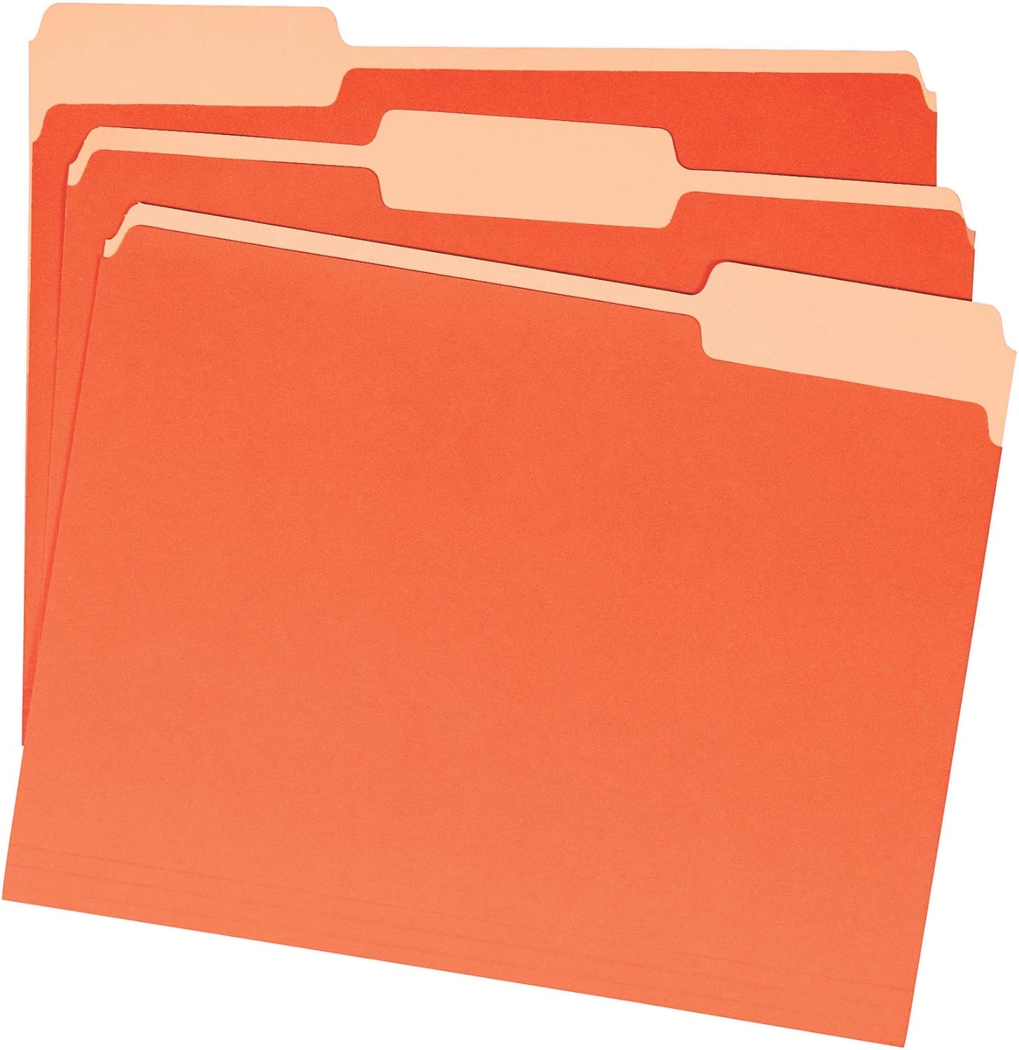 Basics File Folders, Letter Size, 1/3 Cut Tab, Orange, 36-Pack : Office Products