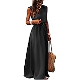 Caracilia Women's 2 Piece Maxi Skirt Sets 2026 Summer Casual Cropped Tank Top High Waisted Long Skirts Beach Vacation Clothes