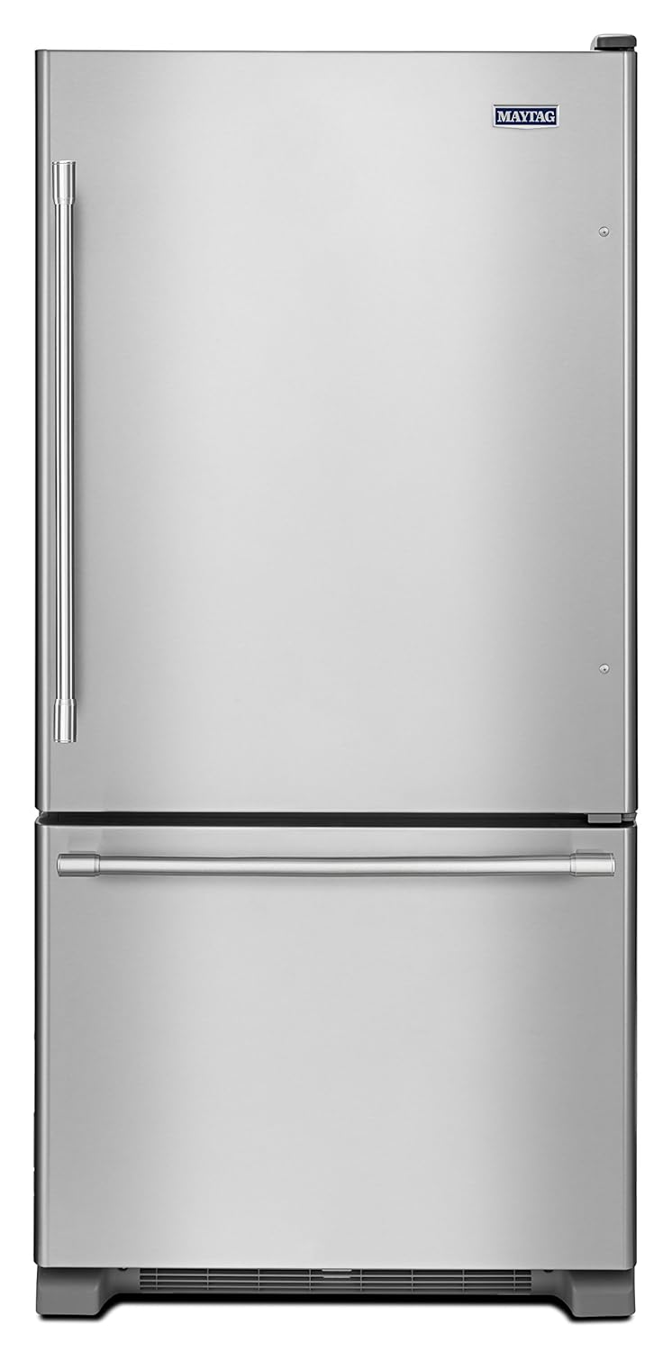 Maytag 22 Cu. Ft. Stainless Steel Bottom Freezer Refrigerator