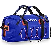 HEETA Waterproof Duffel Bag Motorcycle Dry Bag Backpack, 60L/80L Extra Large Rolltop Travel Duffle Bags with Straps & Handles for Kayaking Rafting Boating Canoeing Camping Gym Beach Cruise Ship