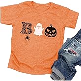Kids Halloween Boo Shirt Toddler Boys Girls Cute Fall Pumpkin T Shirt Ghost Holiday Boos Short Seleve Tee Tops