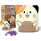 JILPAK Microwavable Stuffed Animal Heating Pad Cat - Soft Plush Heating Pad with Lavender Scent for Period Cramps, Muscle Relief & Relaxation - Reusable Warm Plush Toy for Women, Adults & Teens