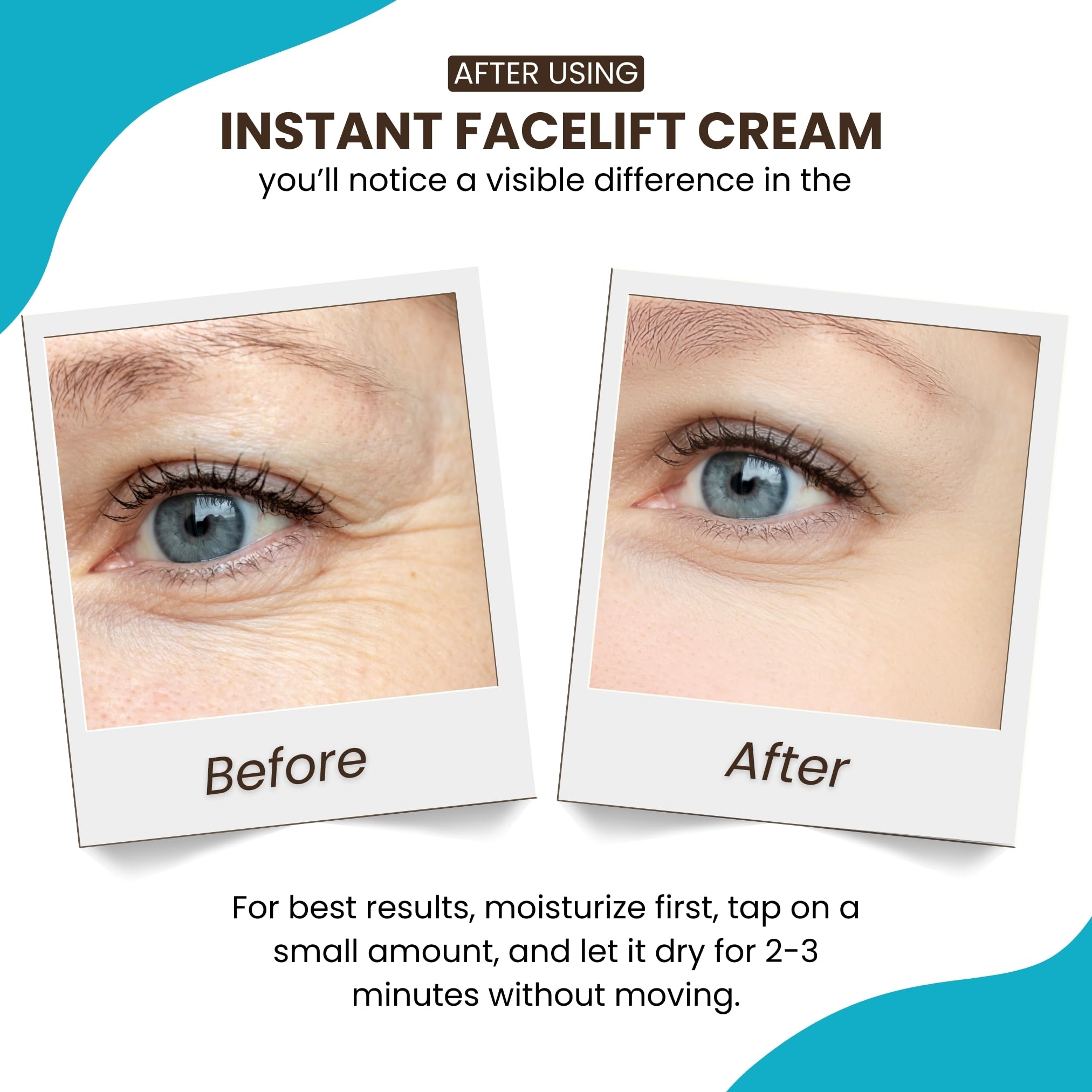 Instantly Ageless Instant Face Lift Cream - Skin Care for Anti Aging face cream - Instant Under Eye Bags Remover - Facelift in a Box of 25 Vials with Makeup Bag