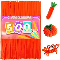 Praisebank Orange Pipe Cleaners - 500pcs for Crafts