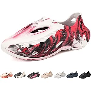 foliorime Foam Runner for Men Cloud Slide Hollow Sneakers Sandals Women Casual Soft Sports Beach Sandals Non-Slip Jogging Wal