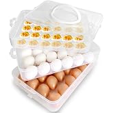 Anyumocz 72 Eggs Holder,3-Layer Deviled Egg Tray with Lid,Egg Containers for Deviled Egg,Egg Carrier Box Dispenser Container with Handle for Refrigerator