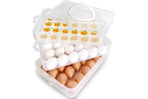 Anyumocz 72 Eggs Holder,3-Layer Deviled Egg Tray with Lid,Egg Containers for Deviled Egg,Egg Carrier Box Dispenser Container with Handle for Refrigerator