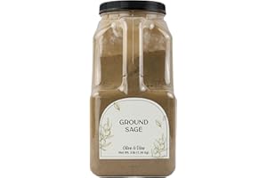 Olive & Vine Ground Sage, Earthy & Aromatic, Seasoning for Stuffing, Roasts, Soups, with Rich Tradition, Authentic Taste, For Global Recipes (3 Pound)