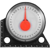 TOPPERFUN 1 PCS Magnetic Angle Finder, Dial Roof Slope Gauge, Accurate Pitch Measuring Tool, Protractor Level with Base, Precision Inclinometer for Roofing Construction, Carpentry and Framing Work