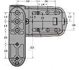 Avocet UPVC Door Flag Hinge MT3D Mini Triad Adjustable White Pack of 3 view 3