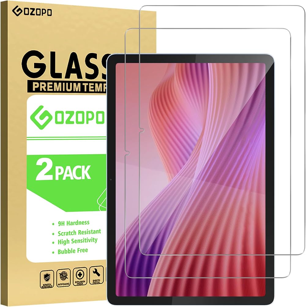 GOZOPO Screen Protector for Lenovo Tab 10.1 2025 TB311FU TB311XU 9H 2 Pack