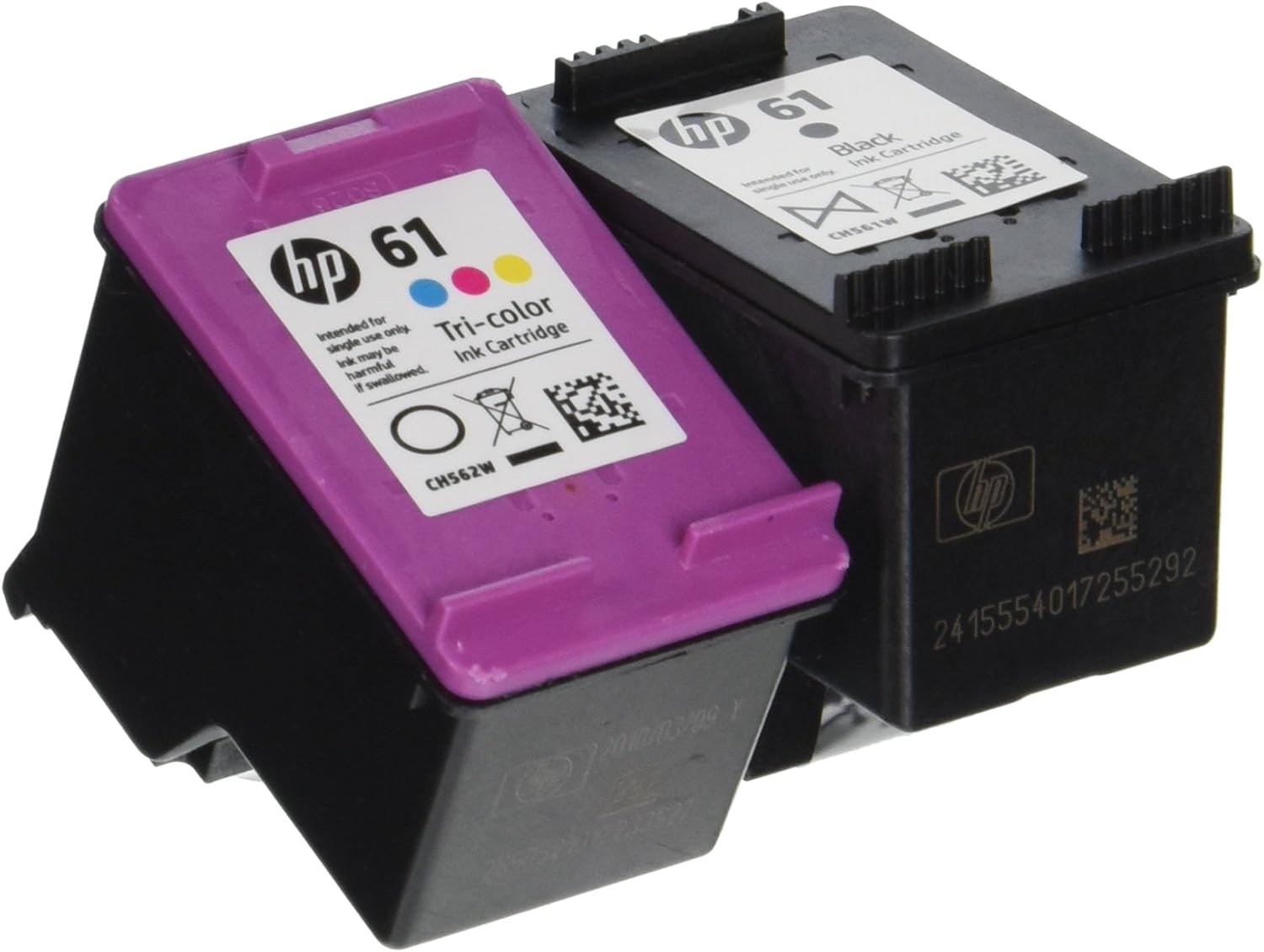 HP Ink Cartridge 61 Black and Tricolor Ink Cartridges, Combo 2/Pack, (CR311AA)