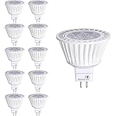 Bioluz LED 10 Pack MR16 LED Bulb Dimmable 50W Halogen Replacement 3000K 7w 12V AC DC UL Listed High CRI