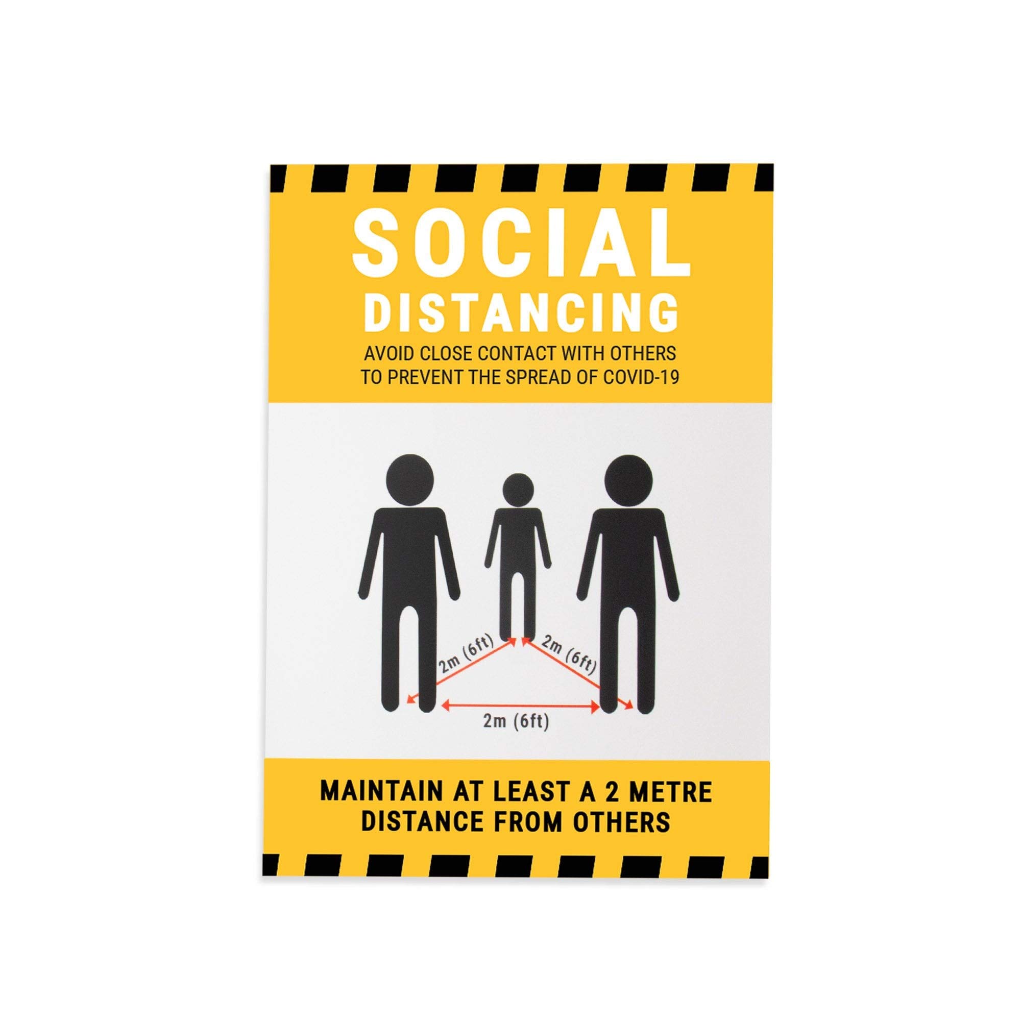 Social Distancing Magnetic Sign to Ensure Staff and Customers are Safe and Aware of Hygiene Measures to Prevent the Spread of Germs — image 1
