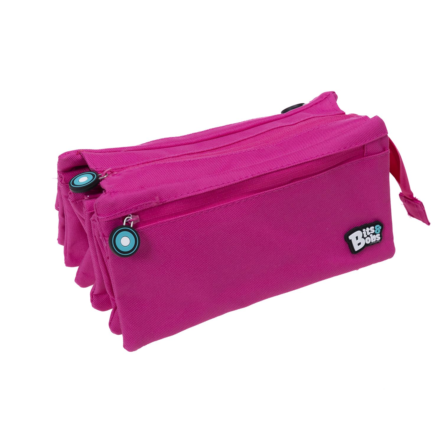 Grafoplás | Four Compartment School Pencil Case | Fuchsia | 23 x 12 cm | Bits & Bobs | Vivid Colours, Fuchsia, 23x12cm, School