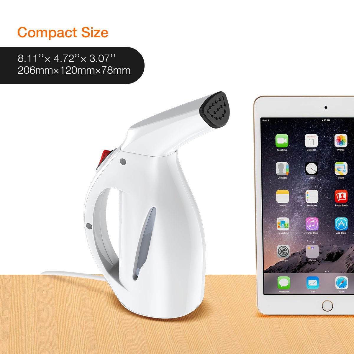 Housmile Garment Steamer 60ml Fast Heat-up Handheld Portable Fabric Clothes Steamer with Brush For Clothes Perfect for Home and Travel