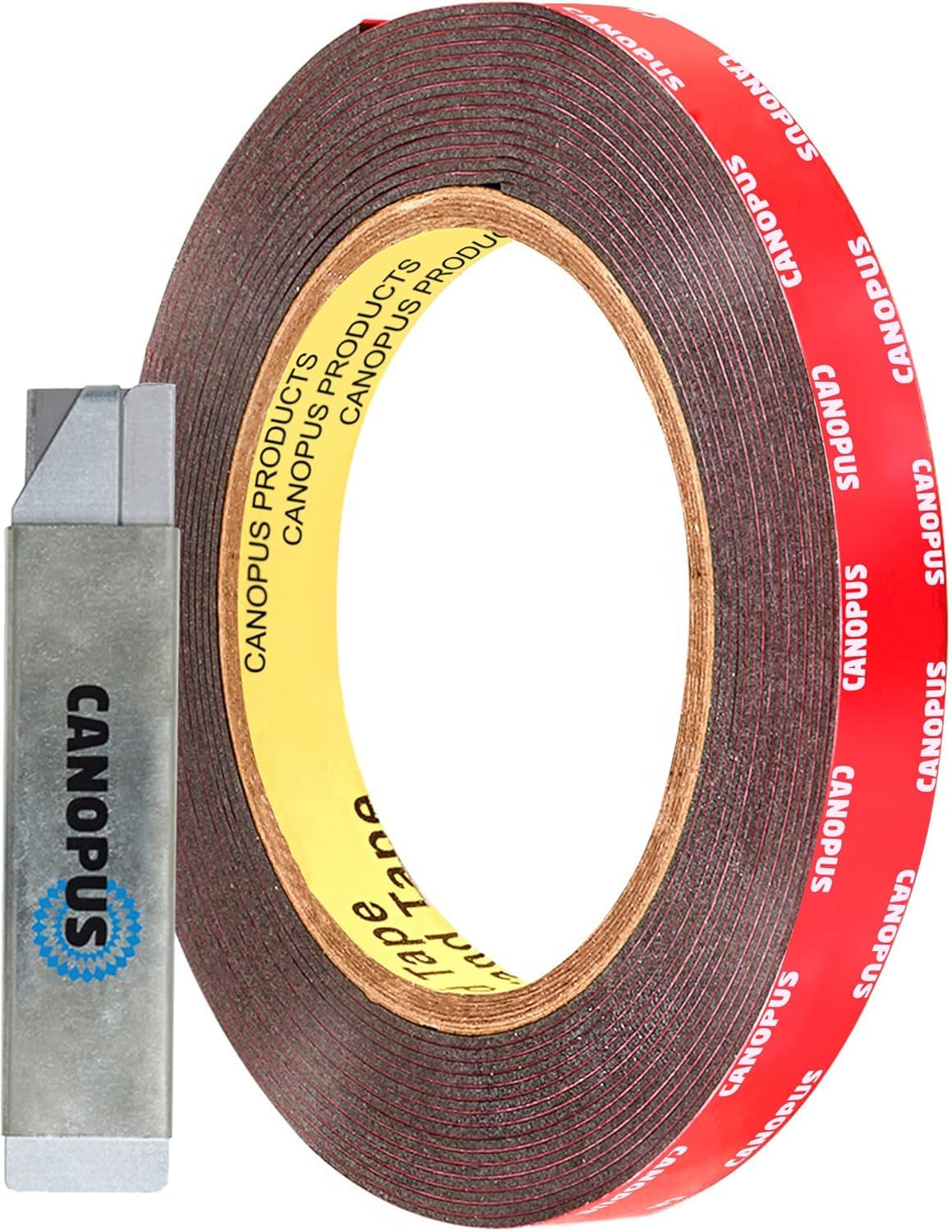 CANOPUS Double Sided Tape Heavy Duty, 4218P (12.7mm x 4.5m) Waterproof Foam Tape, for Automotive, LED Strips, Outdoor, Indoor Use