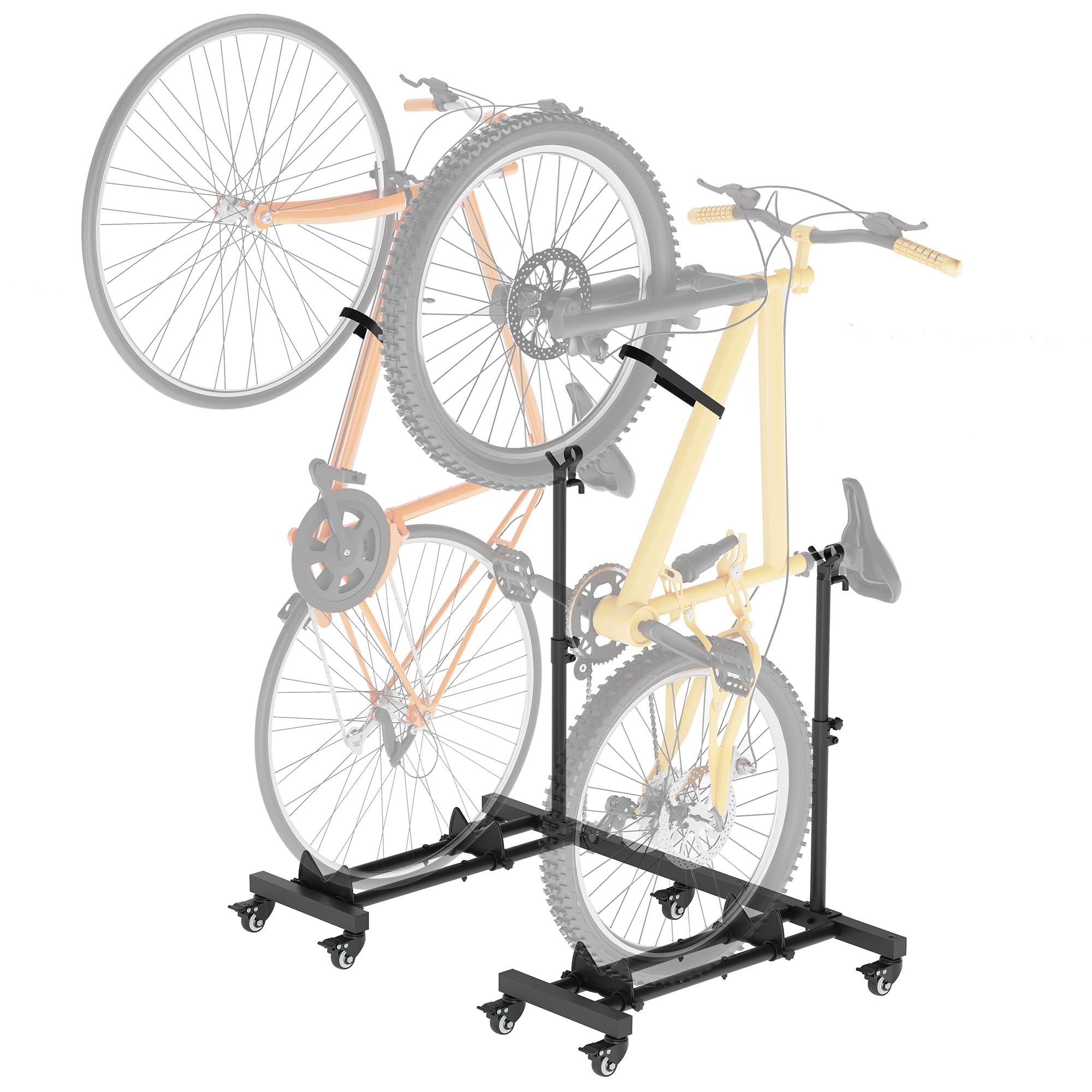 Photo 1 of Sttoraboks Vertical Bike Stands (2 Pack)?Standing Bike Rack for Garage Floor?Upright Bicycle Floor Stand Indoor Bike Holder with Adjustable Height for Garage & Apartment - for Wheels Sizes up to 29”