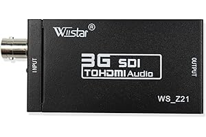 Wiistar SDI to HDMI Converter Mini 3G HDMI Adapter - Full HD 1080P SDI to HDTV Video Audio Converter Supports Display on HDMI