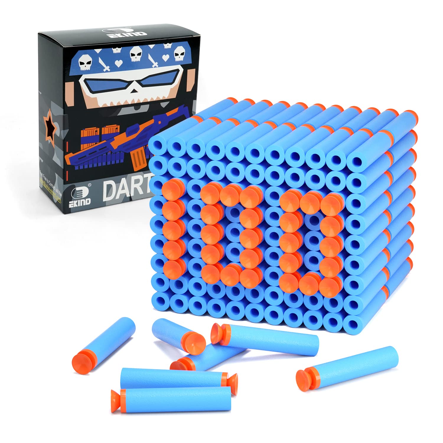 Photo 1 of EKIND 100 Pcs Suction Darts Refill Pack Foam Bullet Compatible for NERF N-Strike Series Blaster (Light Blue)