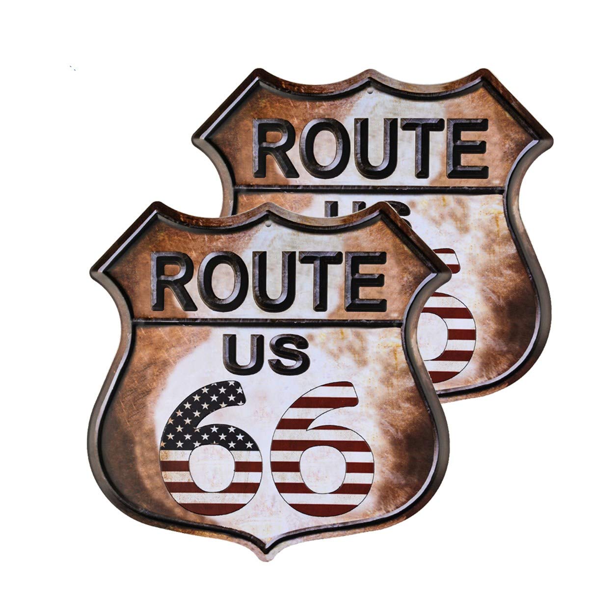 不适用 2 Pack US Route 66 Vintage Road Street Sign