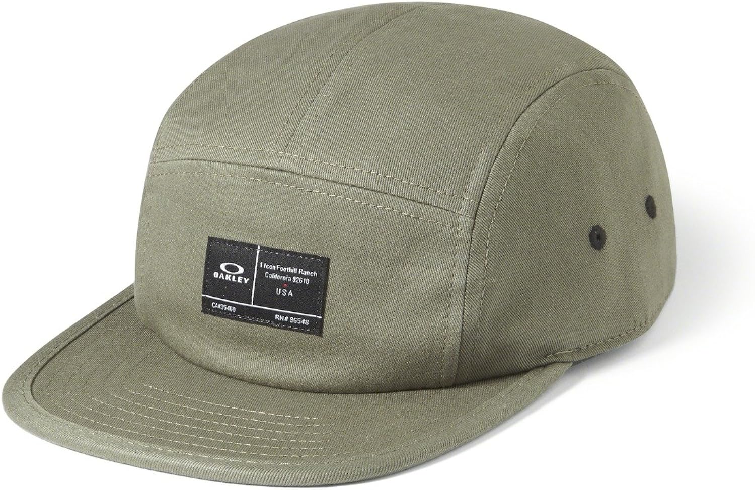 Oakley Men's Latch 5 Panel Camper Hat Cap (Worn Olive) Clothing