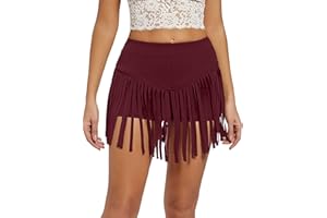 ELLA LUST Womens Western Cowgirl Fringe Shorts - Country Concert Outfits Sexy Booty Pole Dance Rave Festival Tassel Bottoms