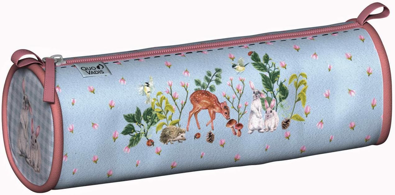 Quo Vadis, Collection: Animascot, Round school pencil case, 1 large compartment for storing pens pencils and felt-tip pens