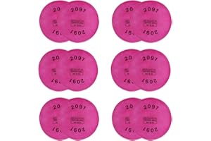 Sunjoy Castle 2091 Particulate Filters 12PCS (6Pack) 2091 Filters for Respirator of Advanced Filters for 6000 6200 6800 7000 FF-4 Respirators,Breathe Easy with 2091 Respirator Filters