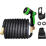 AUTENPOO Expandable Garden Hose, Flexible Garden Hose Nozzle with 8 Spray Function Lightweight Water Hoses with Solid Brass C