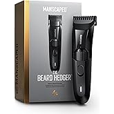 MANSCAPED&reg; The Beard Hedger&reg; Men's Premium Beard Trimmer | 20 Length Adjustable Blade Wheel, Stainless Steel T-Blade Precision Facial Hair Trimming, Cordless Wet/Dry Clipper