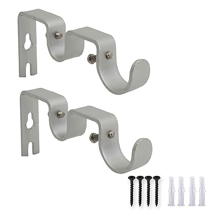 Addgrace 2 Pcs Double Curtain Rod Bracket Heavy Duty Vintage