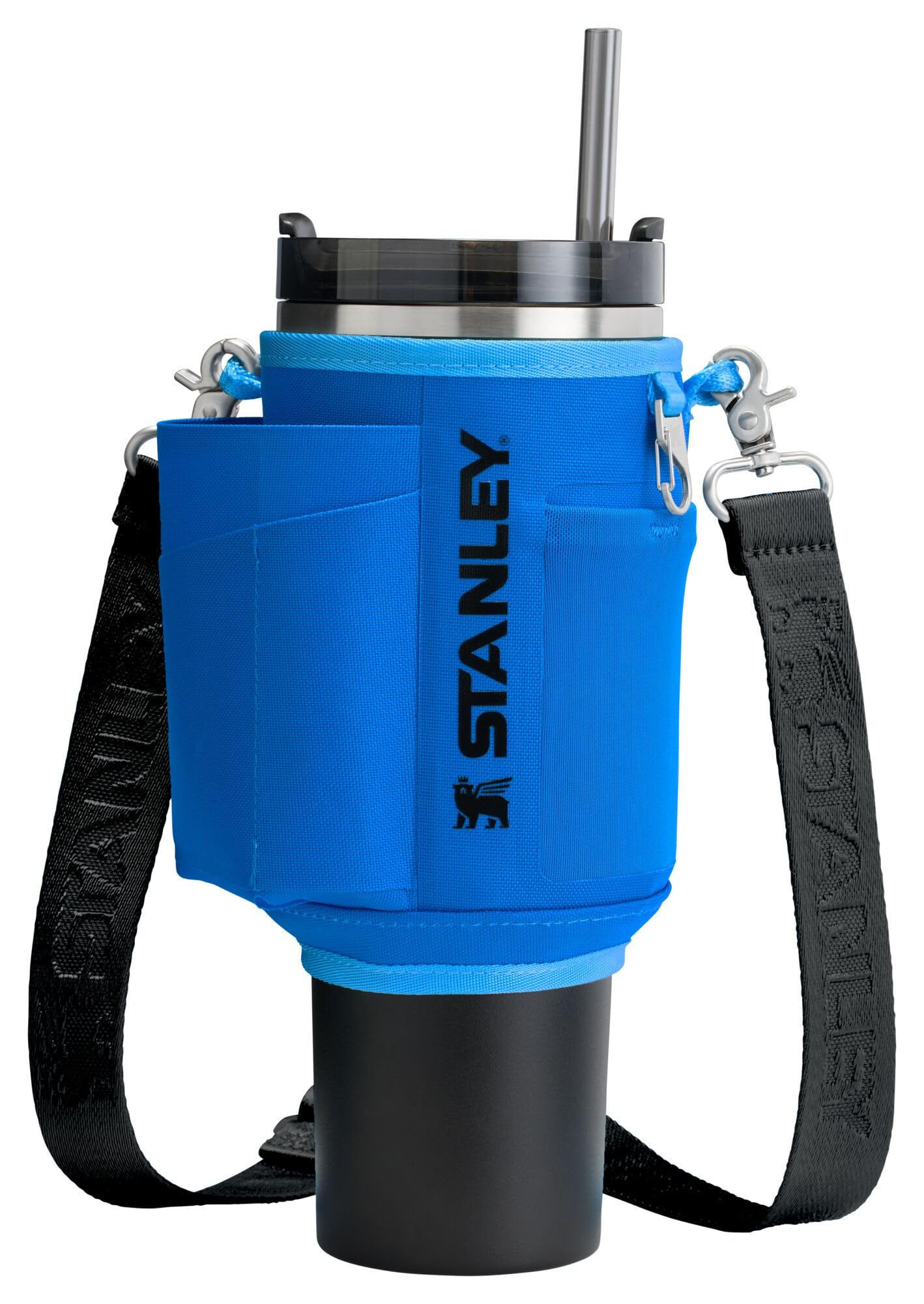 Stanley All Day Quencher Carry All for 40 oz Tumbler with Handle | Crossbody Bag with Phone Holder Pocket, Card Sleeve & Detachable Strap | Water Bottle Carrier Bag | BPA-Free | Azure Image