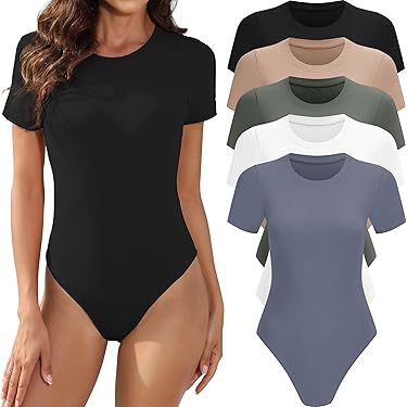 Amazon Best Sellers: Best Women's Bodysuit Tops