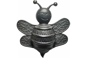 Anatolica Bumble Bee Door Knocker with Antenna and Stinger,Brass, 6.7 inch Tall (Black Oxide)