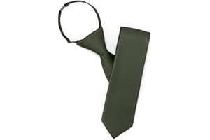 Puistr Boys Tie and Pocket Square Set Pre-tied Kids Necktie Age 8-12 Years Wedding Graduation School Uniforms with Gift Box