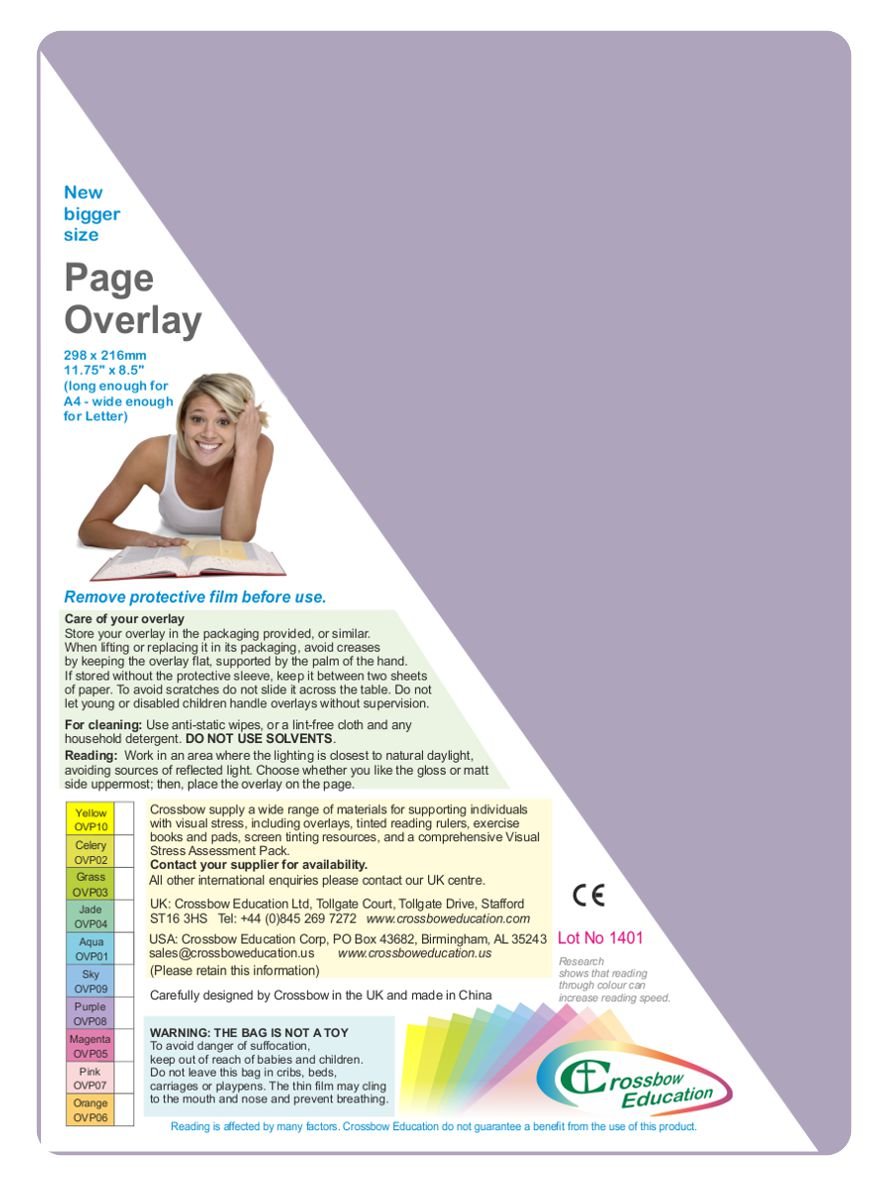 Crossbow Education Page Overlay - Purple (Pack of 5)