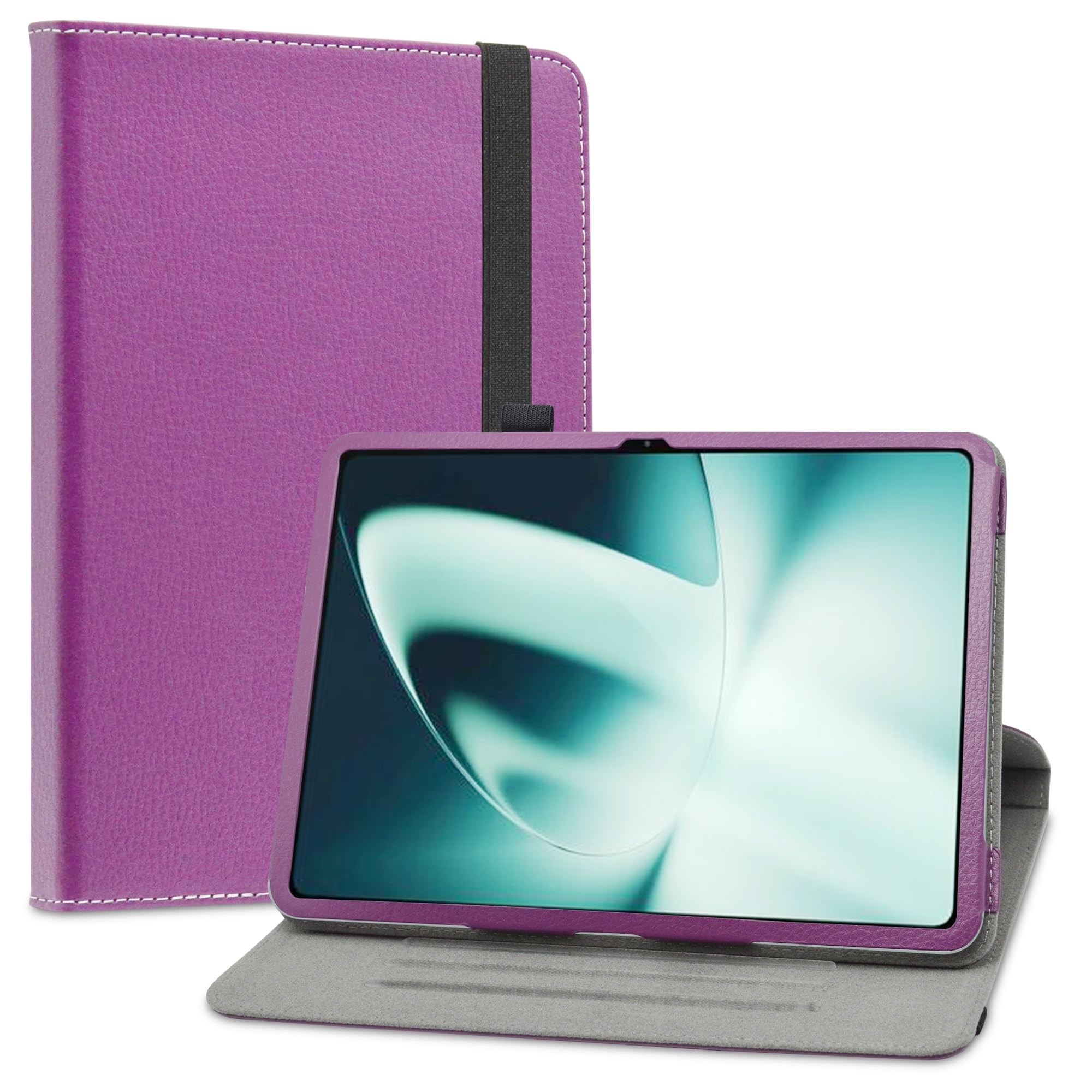 LiuShan Rotating Case for Oppo Pad 2 Tablet,360 Degree Rotation Stand PU With Cute Pattern Cover for OnePlus Pad/Oppo Pad 2 11.6 inch 2023 Tablet,Purple