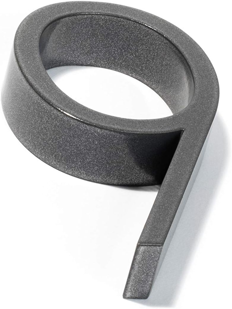 Keilbach Design Products 80079 Fat. Number Number 9 Keilbach Raised Powder-Coated Aluminium House Number Anthracite DB 703 Material Thickness 20 mm