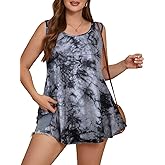 BELAROI Sleeveless Tops for Women Summer Plus Size Tunic Tops Round Neck Casual Flowy Tank Tops Loose Fit