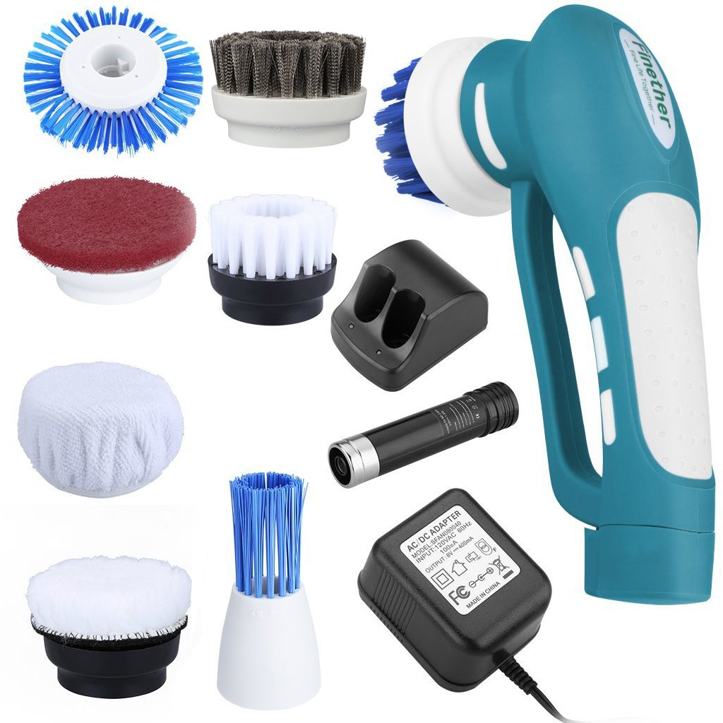 Buy Rechargeable Household Power Scrubber Brush with 1 Battery