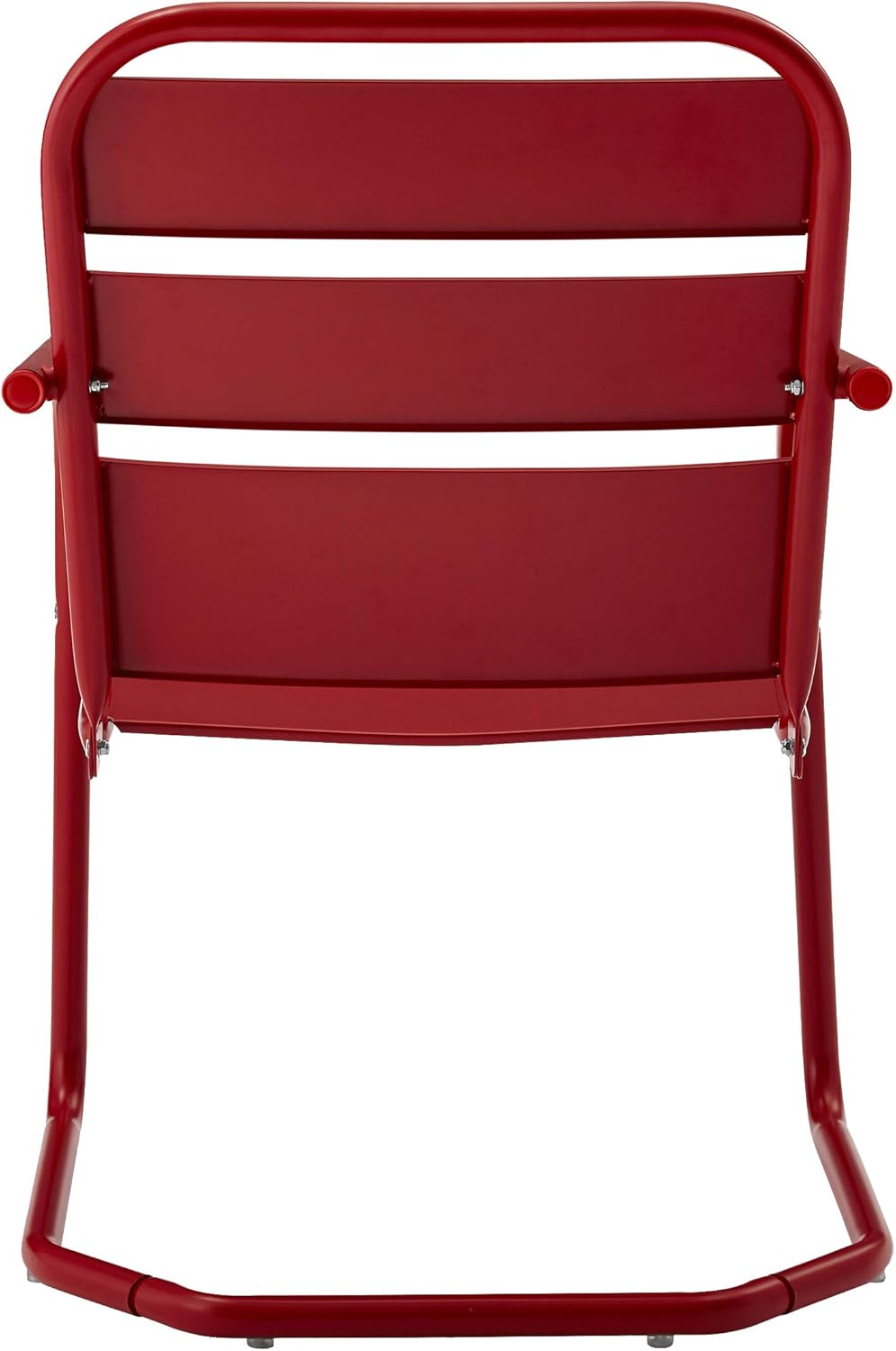 Crosley Furniture CO1030-RE Brighton Retro Metal Chair, Set of 2, Red : Garden & Outdoor