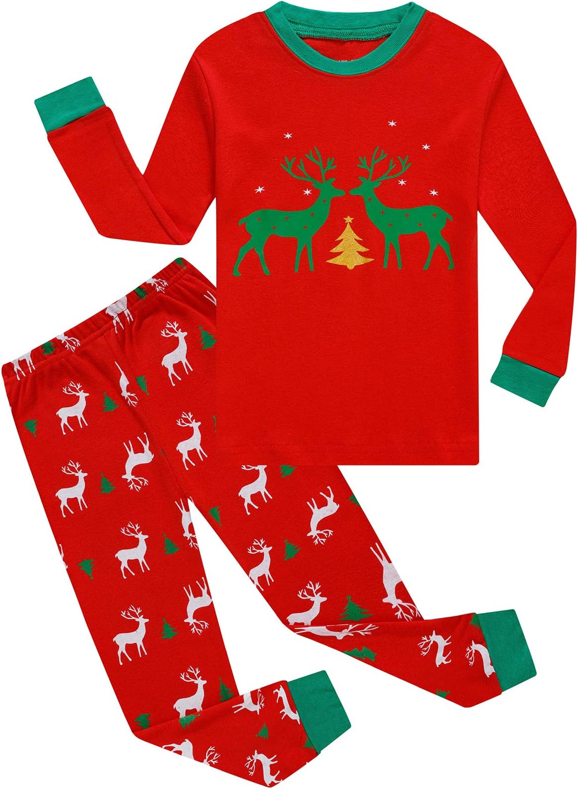 Little bety 100% Cotton Boys Christmas Pajamas Long Sleeve Toddler Pjs Kids Sleepwear