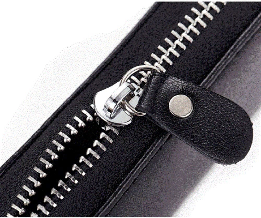 JIUFENG Leather Keys Wallet Car Key Card Holder Multifunctional Zipper Key Case Coin Pouches Keychain Key Ring Unisex (Black) - Image 5