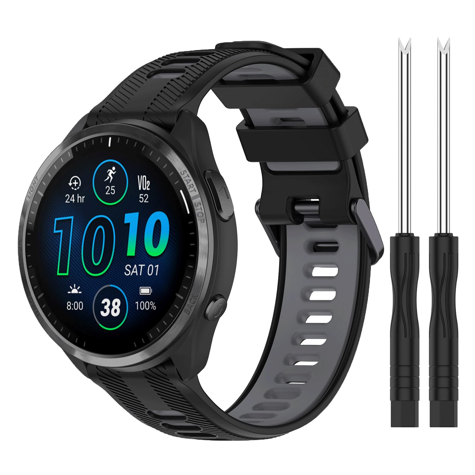 Baaletc Strap for Garmin Forerunner 955 965/Fenix 7/7 Pro/6/6 Pro,22mm Silicone Watch Band for Garmin Forerunner 955 965/Fenix 5/5 Plus/Approach S62/Descent G1/Quatix5 Strap