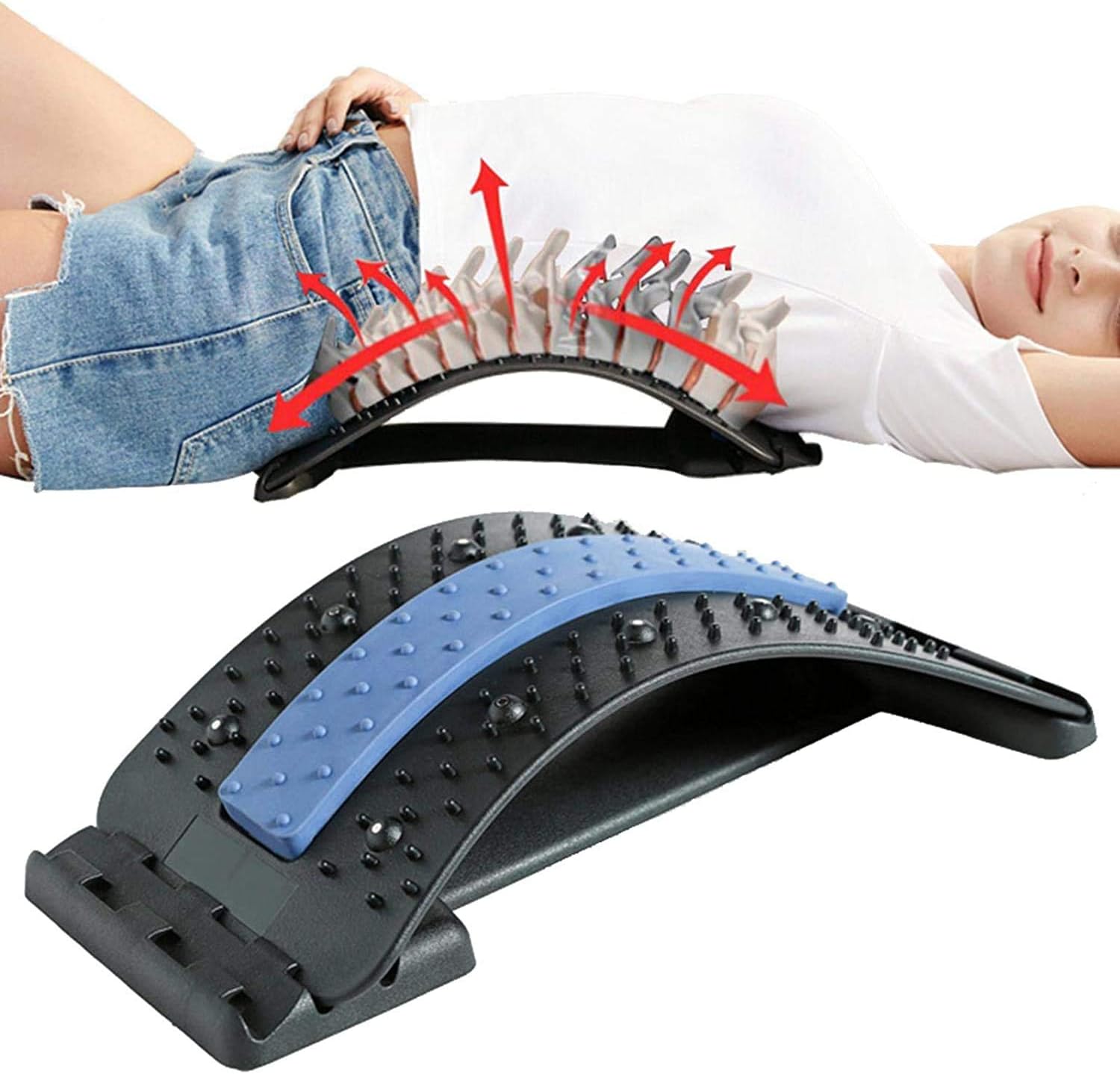 Back Stretcher Massager, Back Stretcher Spine Deck Stretcher, Relieve