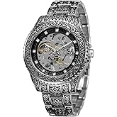 FORSINING Men's Skeleton Engraving Watch Automatic Watch for Men Waterproof Self Winding Wrist Watch