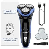 SweetLF Electric Razor for Men, IPX7 Waterproof, Wet & Dry Shaving, Pop-up Trimmer, Type C Rechargeable, Corded & Cordless, Father's Day Gift