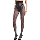 LABELLA 45D Sparkly Tights for Women Metaillic Fiber Shine Glitter Semi Sheer Perfect Party Date Performance