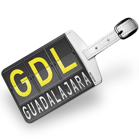 Amazon.com | Luggage Tag GDL Airport Code for Guadalajara - NEONBLOND | Luggage Tags